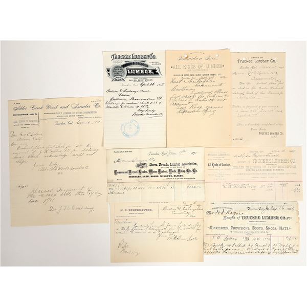 Rare Truckee, California Billhead & Letterhead Collection [205386]