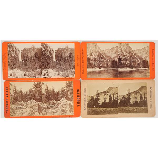 Four Different Yosemite, California Stereoviews [204552]