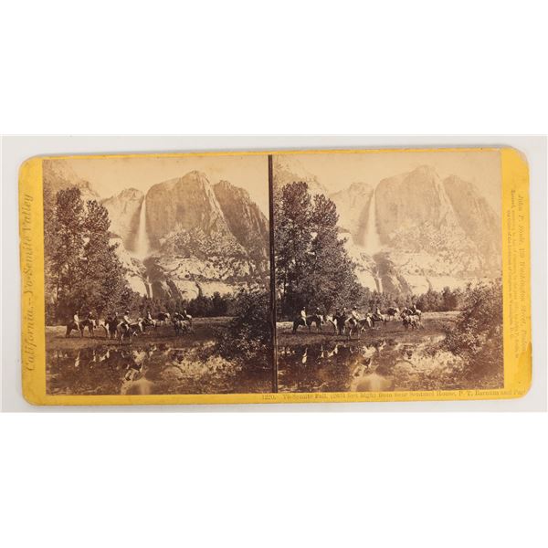 Yosemite Stereoview of PT Barnum & Party, 1870, Out to Buy Big Tree Bark [204563]
