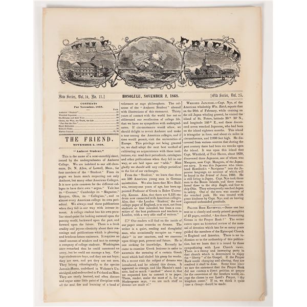 Honolulu Newspaper, 1868 [203614]