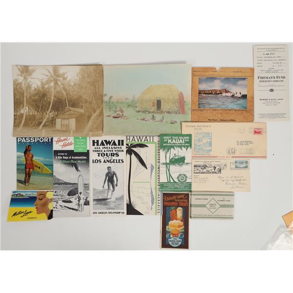 Hawaii Ephemera; Tourism, Postcards, Covers, Photos...  [205456]