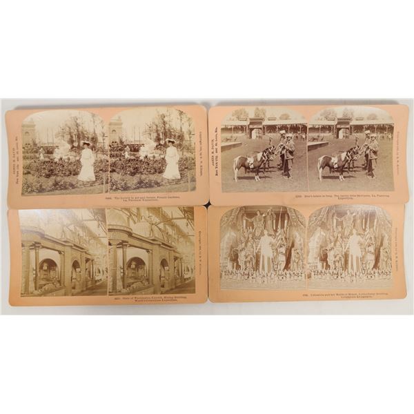 Four World's Fair Stereoviews: Louisiana Purchase and Columbian Exposition [204561]