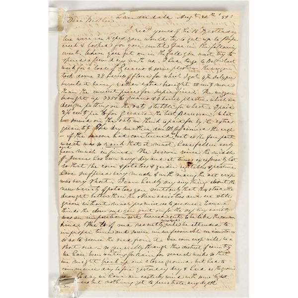 Letter Between Brothers 1857 [200723]