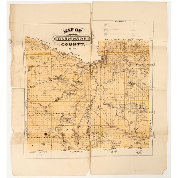 Map Of Blue Earth County, Minnesota [200722]