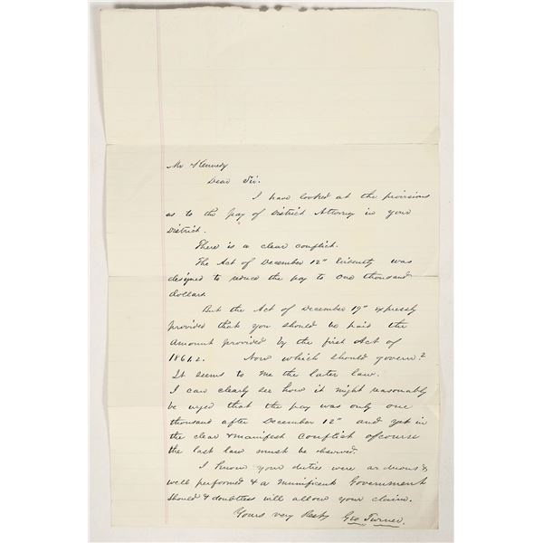 Territorial Supreme Court Chief Justice George Turner Signed Document [202472]