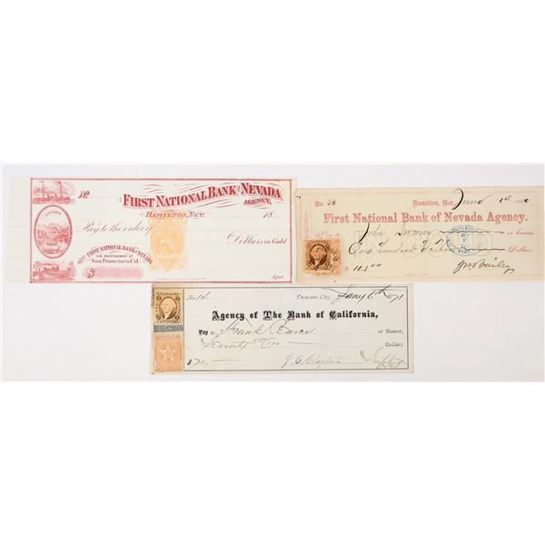 Hamilton & Treasure City, Nevada Check Trio [198153]