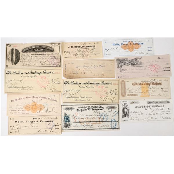 19th Century Nevada & Other Western States Checks [197993]