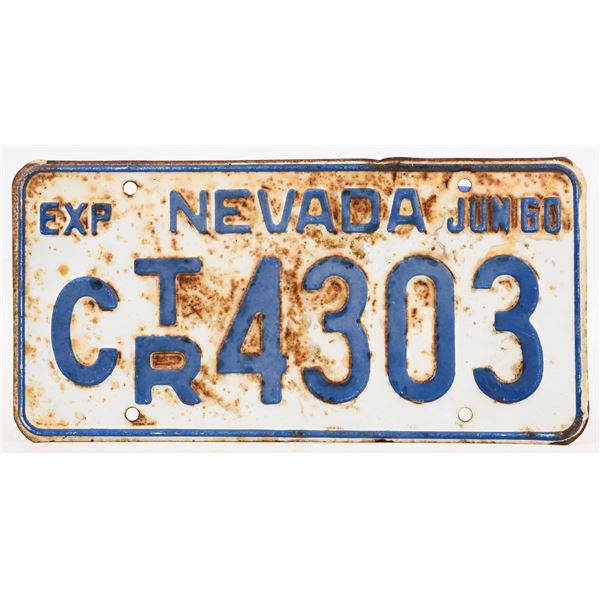 Vintage Nevada License Plate [206932]