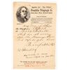 Image 1 : RARE: Franklin Telegraph Co. Message Receipt No. 1 [203621]
