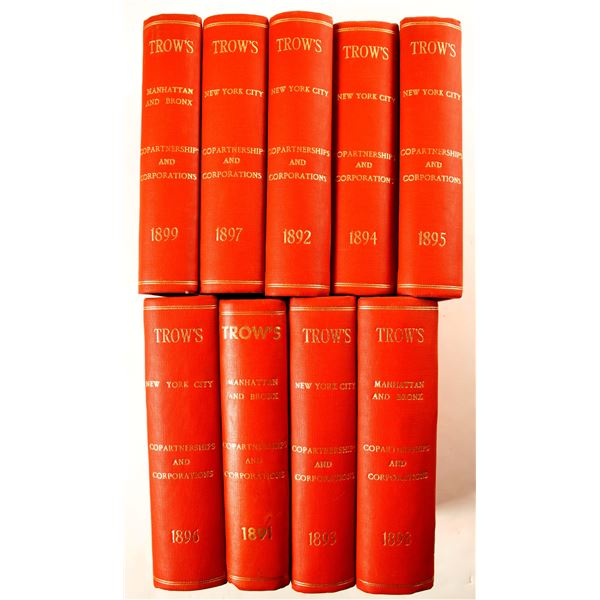 Trow's New York Corporation Directories for the 1890's [81143]