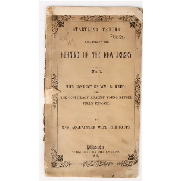Startling Truths of the Burning Of The New Jersey (Ferry Boat) 1856 [205932]