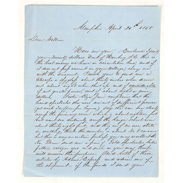 Bank of Hamburg South Carolina Letter [201286]