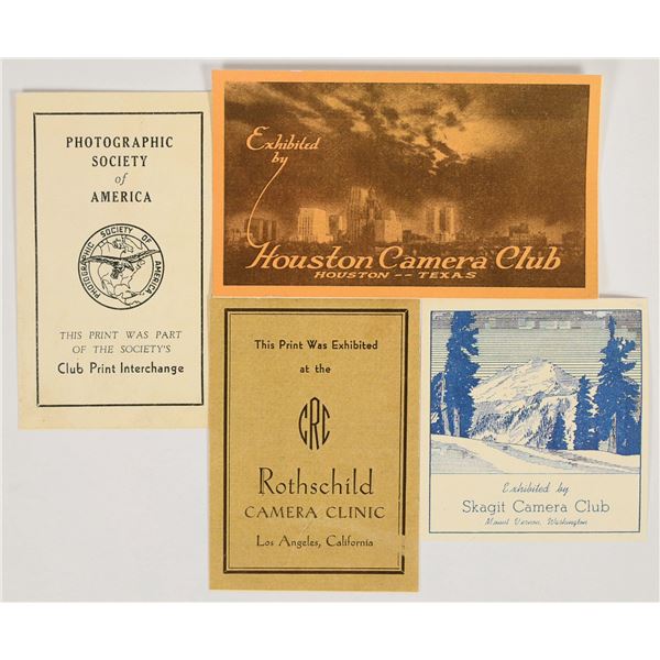 Camera Club Labels For Exhibitions [203671]