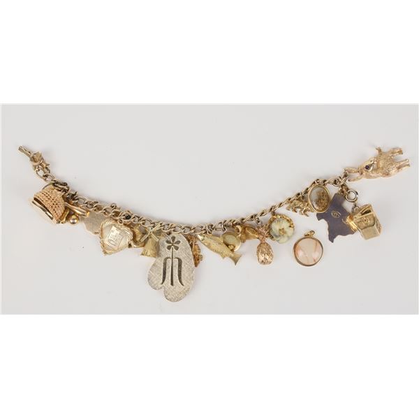 Gold Charm Trinket Bracelet [206243]
