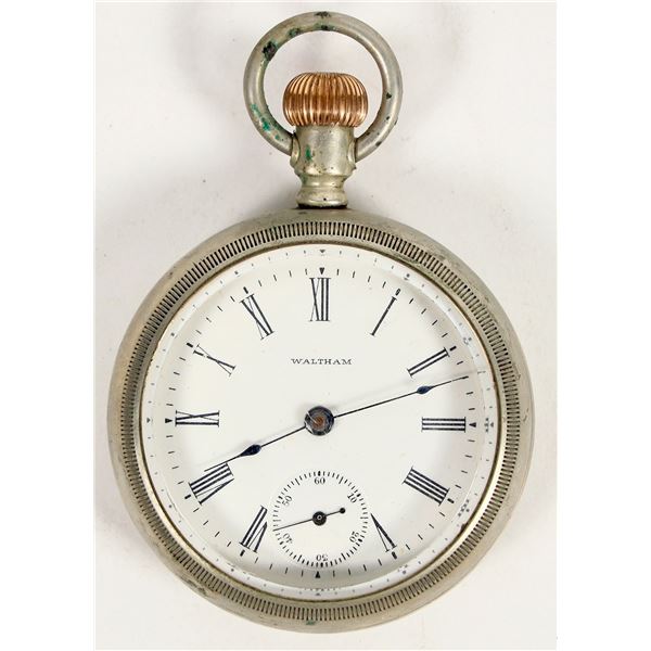 Waltham Nickel Silver Pocket Watch, 15 Jewels [205460]