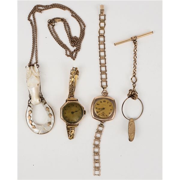 Gold Plate Watch Pair Plus Other Goodies [206479]