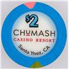 Image 1 : Chumash Casino Resort $2 Poker Chip [196455]