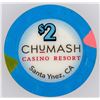 Image 2 : Chumash Casino Resort $2 Poker Chip [196455]