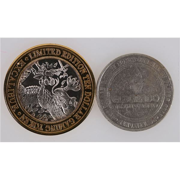 Excalibur Silver/ El Dorado Gaming Tokens (2) [202855]