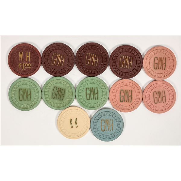 Monogrammed Gaming Chips (12) [201877]