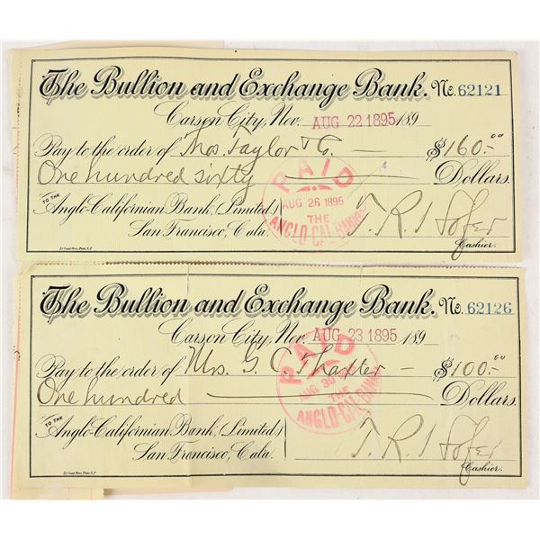 Carson City Checks to Nevada Bottle Merchants (2) [207330]