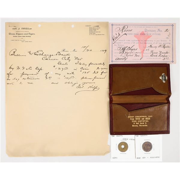 Thyes & Reese, Reno, Nevada Liquor Merchant Ephemera [206513]