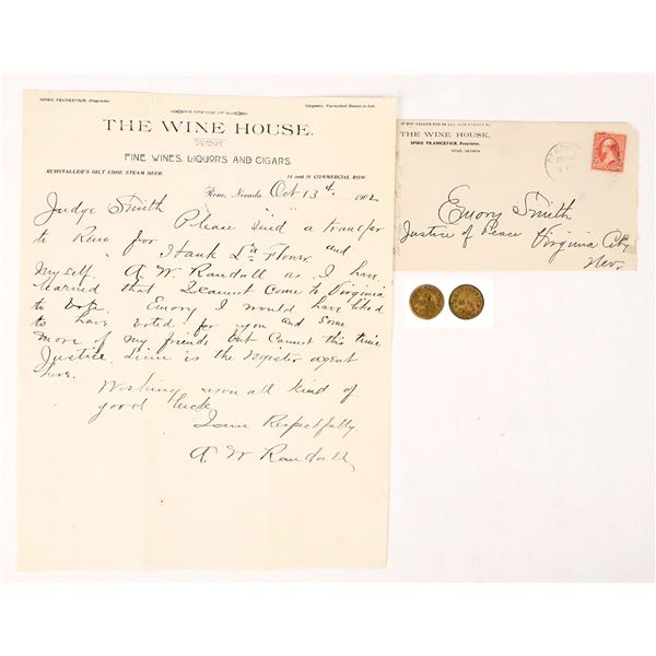 Wine House, Reno, Nevada Ephemera & Tokens [206532]