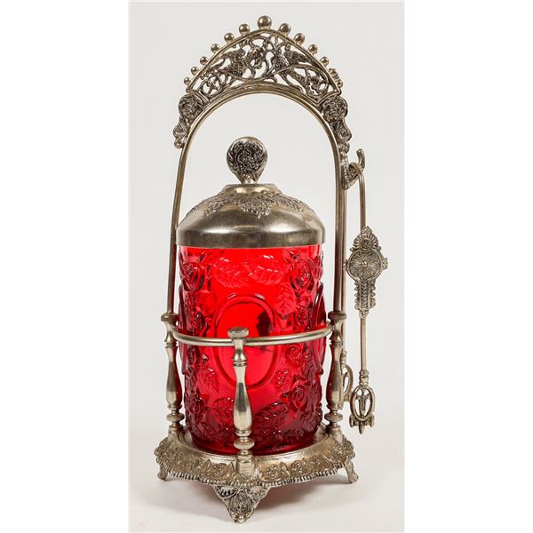 Pickle Caster, Red Glass Post-1920 [206223]