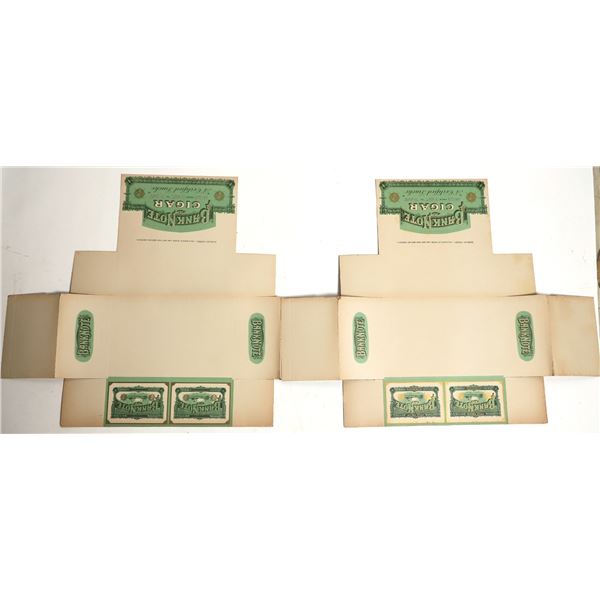 Bank Note Cigar Cardboard Unused Boxes, 2 [196521]
