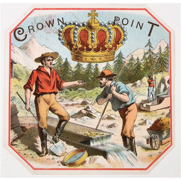 Crown Point Cigar Box Label, Mint Condition [207155]