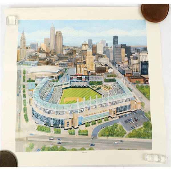 Cleveland Indians signed, numbered print of Jacobs Field [207232]