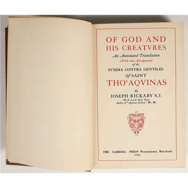 Thomas Aquinas, 1950 Translation [198594]