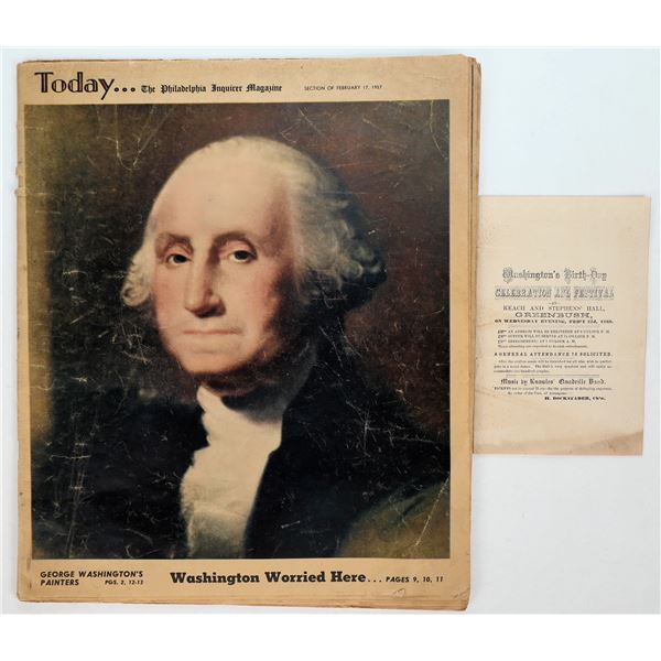 Article On George Washingtons' Home And Portrait Painters. (1957) [195249]