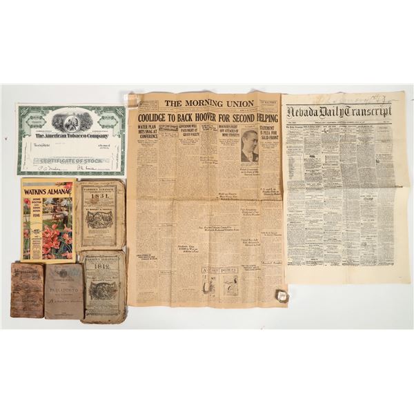 Document Grab Bag with Multiple Historic Pieces [202845]