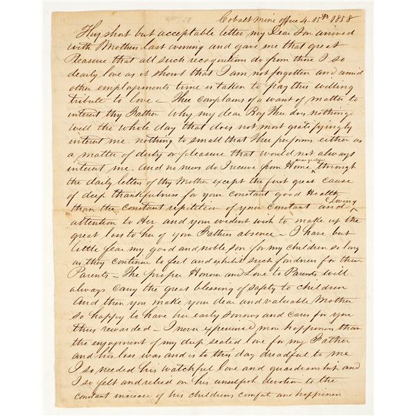 Letter Between Father and Son 1858 [200721]