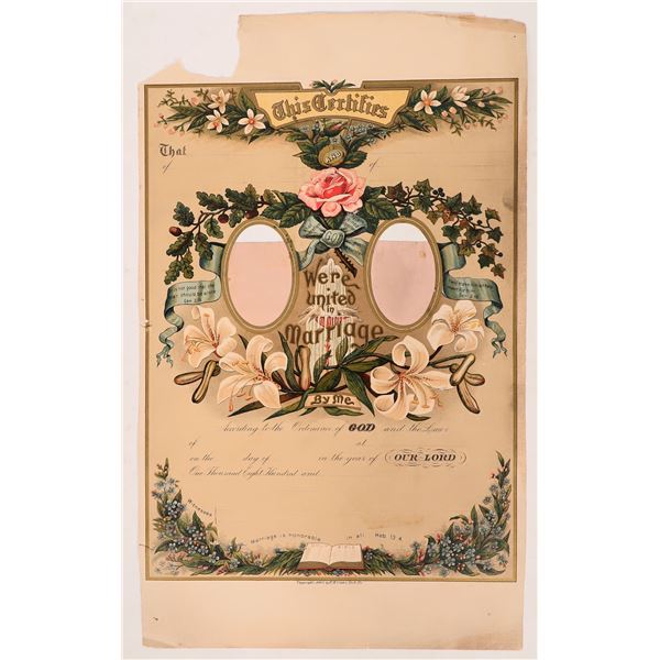 Marriage Certificate Display from 1885 [180143]