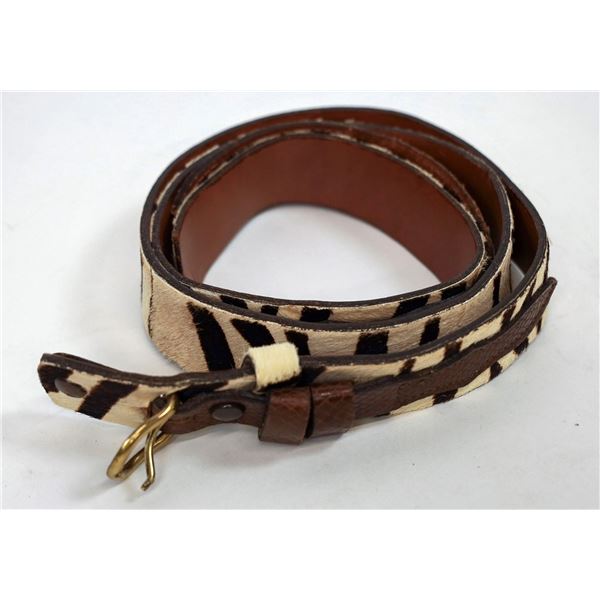 Zebra Print Horsehair Fashion Belt [189875]