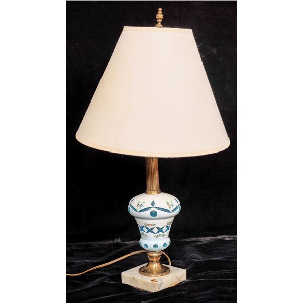 Lamp on Marble Base, Antique [178110]