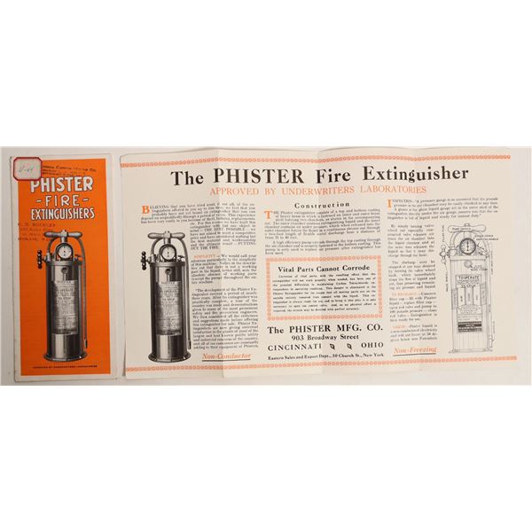 Phister Fire Extinguisher ad brochures [190906]