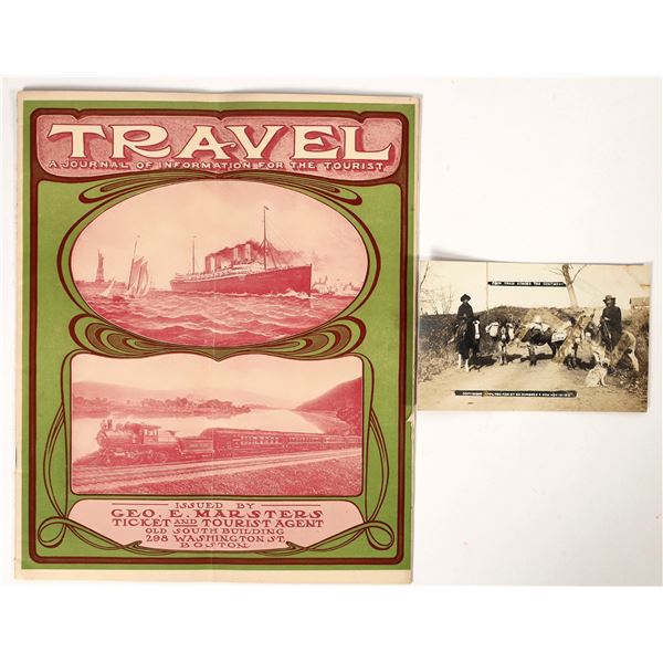 US Travel Journal, 1906 & Choice 1912 Pack Tram PC [203661]