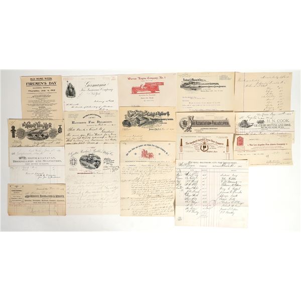 Fire Related Billhead & Letterhead Collection [198192]