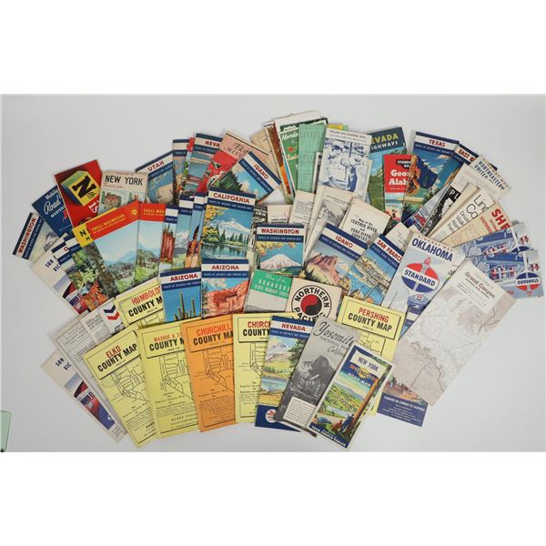 Vintage U.S. Maps Grab Bag, c. 1935-1975 (117) [203912]