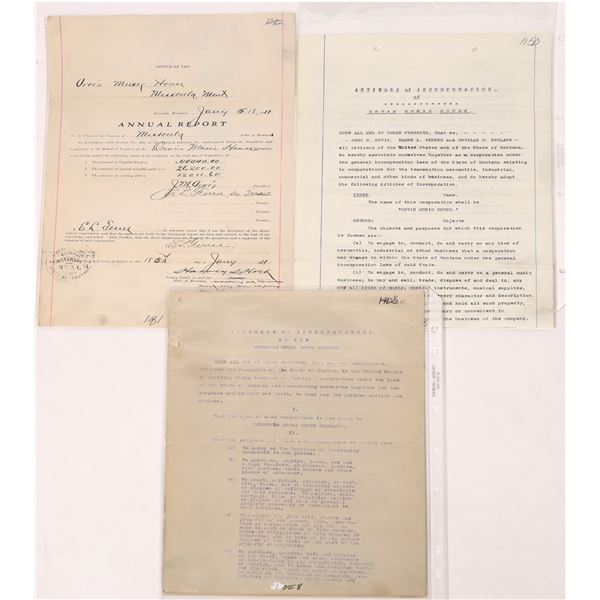 Music & Opera Articles Incorp. & Reports (3) [165015]