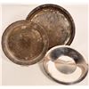 Image 1 : Silver Plate Round Serving Trays (3)  [183197]
