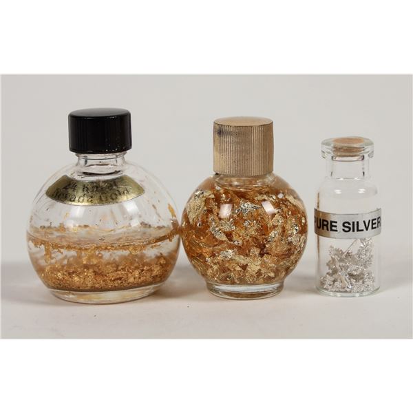 Gold & Silver Flake Vials (4) [202200]