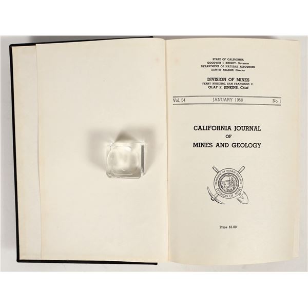 California Journal of Mines & Geology Vol. 54, 1958 [202325]