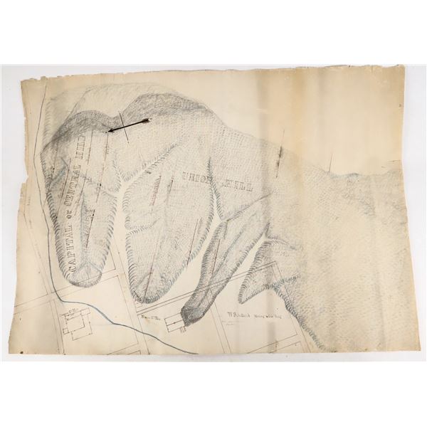 Austin, Reese River mining District, Hand Drawn Map, 1865 [207389]