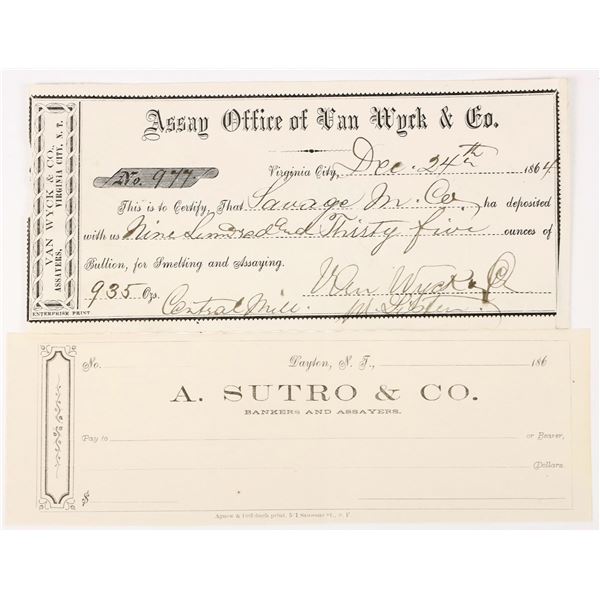 Comstock Assay Pair: Van Wyck and Adolph Sutro [198156]