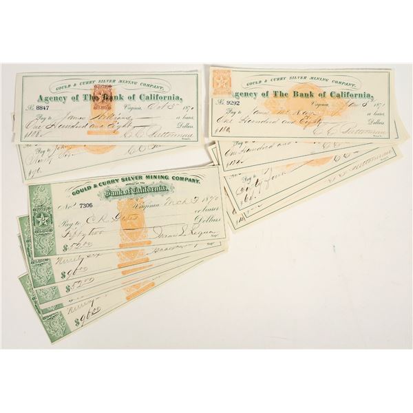 Gould & Curry Mining Imprinted Revenue Check Collection (12 RN) [201643]