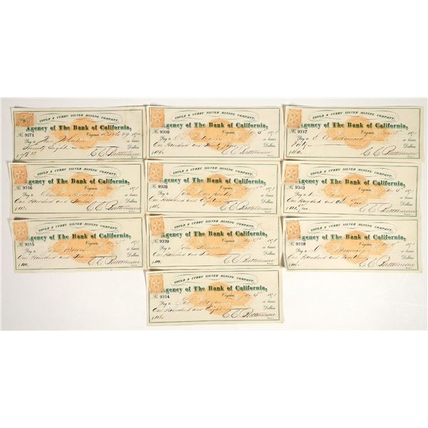 Gould & Curry Silver Mining Co. RN-C Check Group for Resale (10) [201628]